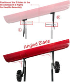 38 Inch Snow Shovel for Driveway,Bi-Direction Heavy Duty Snow Pusher with Wheels and Angled Blade for Efficient Snow Removal, Back Saver Snow Plow for Dorway Sidewalk - Big Wheels