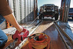 885005 PullzAll Cordless 24V DC Portable Electric Winch with Steel Cable and 2 Rechargeable Battery Packs: 1/2 Ton (1,000 lb) Pulling Capacity, red