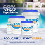 68% Calcium Hypochlorite Pool Shock for Swimming Pools - Chlorine Granules Swimming Pool Shock 50 lbs Bucket - Pool Chlorine for Inground and Above Ground Pool Treatment, Saltwater (50lbs)