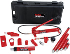B65115 Black/Red Hydraulic Body Repair 19 Piece Kit - 10 Ton Capacity