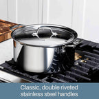 All-Clad D3 Stockpot 8 Qt Stainless Lid Induction Oven Safe