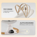 Baby Swings for Infants, Monamii Baby Swing, Bluetooth Infant Swing with Music Speaker, 5 Speeds and Remote Control, Indoor & Outdoor Use