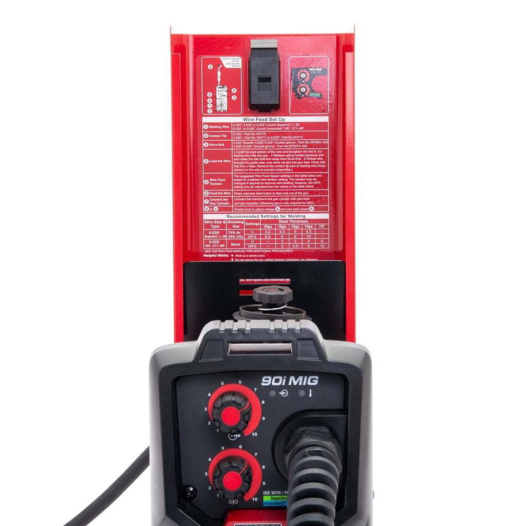 90i FC Flux Core Wire Feed Weld-PAK Welder, 120V Welding Machine, Portable w/Shoulder Strap, Protective Metal Case, Best for Small Jobs, K5255-1