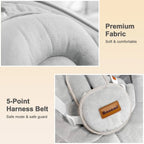 Baby Swings for Infants, Monamii Baby Swing, Bluetooth Infant Swing with Music Speaker, 5 Speeds and Remote Control, Indoor & Outdoor Use
