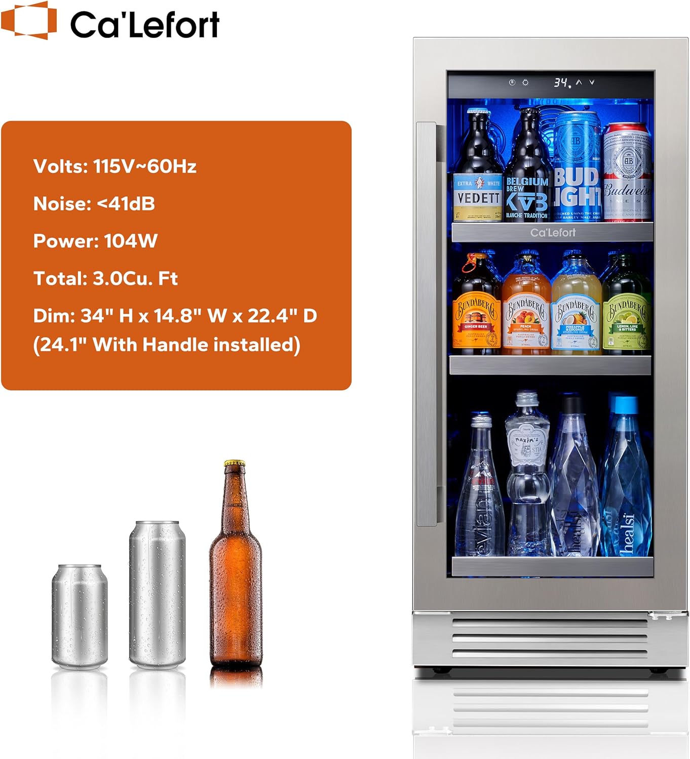 24'' Wine Cooler Refrigerator - 46 Bottle Wine Fridge Dual Zone with Modern Touch Intelligent Digital 40°-65°F Low Noise, Built in or Freestanding Wine Cooler for Home and Kitchen