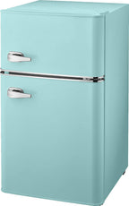 3.1 Cu. ft. Retro Mini Fridge with Top Freezer – Cool Mint