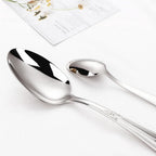 Baroque Silverware Set - 18/8 Stainless Steel Antique Detail Flatware Service for 4 - Onestopv