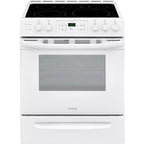 30 in. 5.0 cu. ft. Single Oven – White with NVS Black Glass