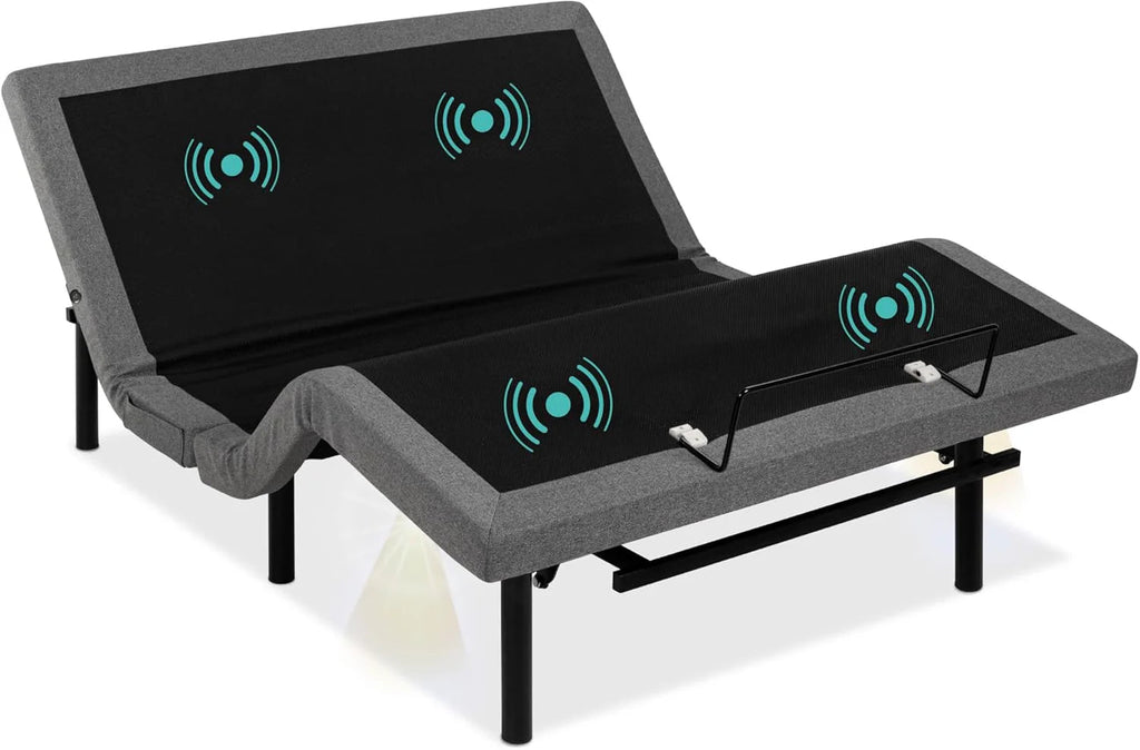 Best Choice Products Ergonomic Twin XL Size Adjustable Bed Frame, Electric Base w/Wireless Remote Control, Nightlight, Massager, 2 USB Ports