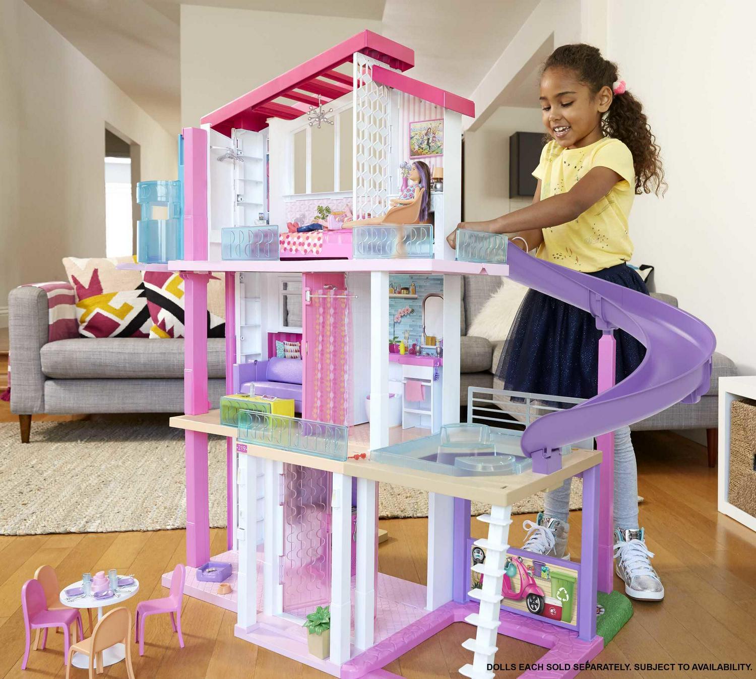 Barbie Dreamhouse Dollhouse With 70+ Accessories, Working Elevator, Lights and Sounds sgtnighsdesigns