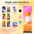 80" P1.86 Flexible Spliceable LED Poster Display – USB Plug-and-Play, Mobile & PC Remote Control, Digital Signage Advertising Screen (Silver, 1-Pack)