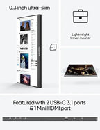 ARZOPA Portable Monitor, 15.6'' 1080P FHD Laptop Monitor USB C HDMI Computer Display HDR Eye Care