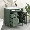 36" Bathroom Vanity with Single Sink Combo, Modern Undermount Bathroom Sink Cabinet with 2 Drawers and a Tip-Out Drawer, Freestanding Bathroom Vanities, Soft Closing, Solid Wood Frame