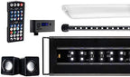72" Inch Serene Aquarium Visual and Audio Aquatic Experience Kit with LED Aquarium Light, LED Background Light, Frosted Background Film & Speaker for Fish Tank (4028)