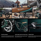 AKEZ Electric Bike for Adults - 1000W 28mph Moped Ebike with 48V 13A Removable Battery, Up to 94 Miles All Terrain Off Road E-Bike with 20*4.0" Fat Tire,Full Suspension,7-Speed UL Certified