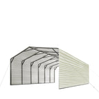 2025 CP2030F 20' x 30' All-Steel Carport Shed With 10' Enclosed Sidewalls